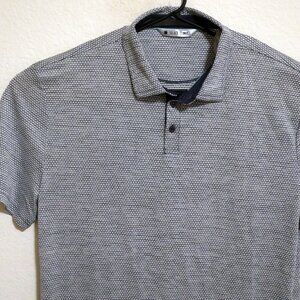 Black Clover Shirt Mens XL Short Sleeve Golf Performance Polo Gray White
